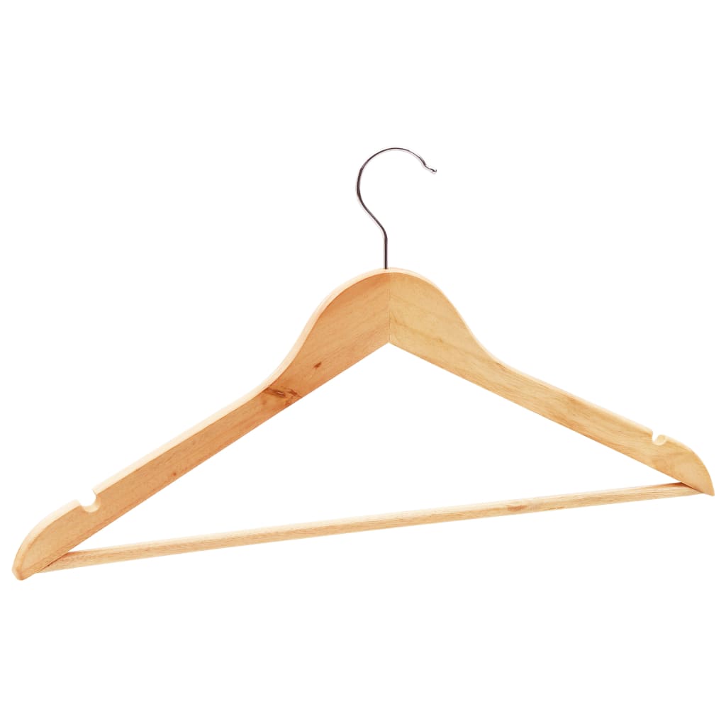 Vidaxl 100-Stéck Kleedung Hanger Set Anti-Rutsch Hardwood