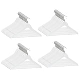 VIDAXL 100-teiliger Kleidungsschalter Set Anti-Slip-Hartholz weiß