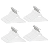 Vidaxl de 100 piezas colgador de ropa Anti-slip madera dura blanca