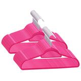 Vidaxl 50-delt kleshenger Sett anti-slip fløyel rosa