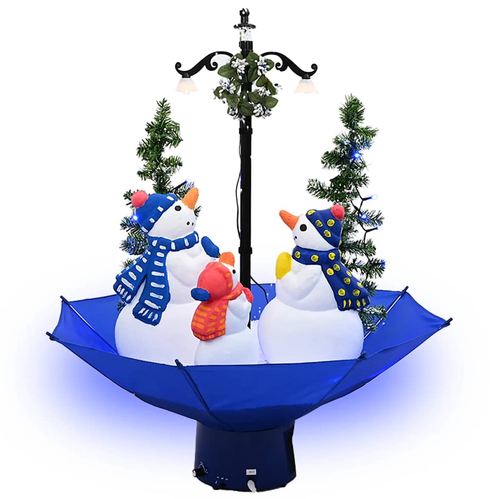 Vidaxx Weihnachtsbaum schneit mit Schirmständer 75 cm PVC blau