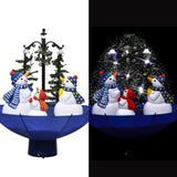 Vidaxl kerstboom sneeuwend met paraplubasis 75 cm pvc blauw