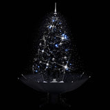 Vidaxl Weihnachtsbaum schneit mit Regenschirme 140 cm PVC Schwarz