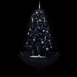 Vidaxl Albero di Natale Snowing con ombrelloni 170 cm PVC nero