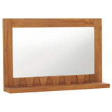 Vidaxl Wall Mirror med hylde 60x12x40 cm fast teak træ