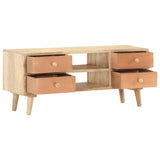 Vidaxl tv-meubel 110x30x45 cm massief mangohout