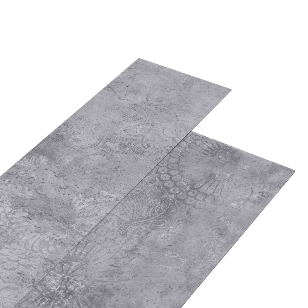 Vidaxl Floorboards Selvlavt 5,02 m² 2 mm PVC Cement Gray