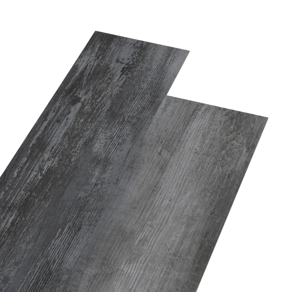 Planches de plancher vidaxl auto-adhésives 5,02 m² 2 mm en PVC gris brillant