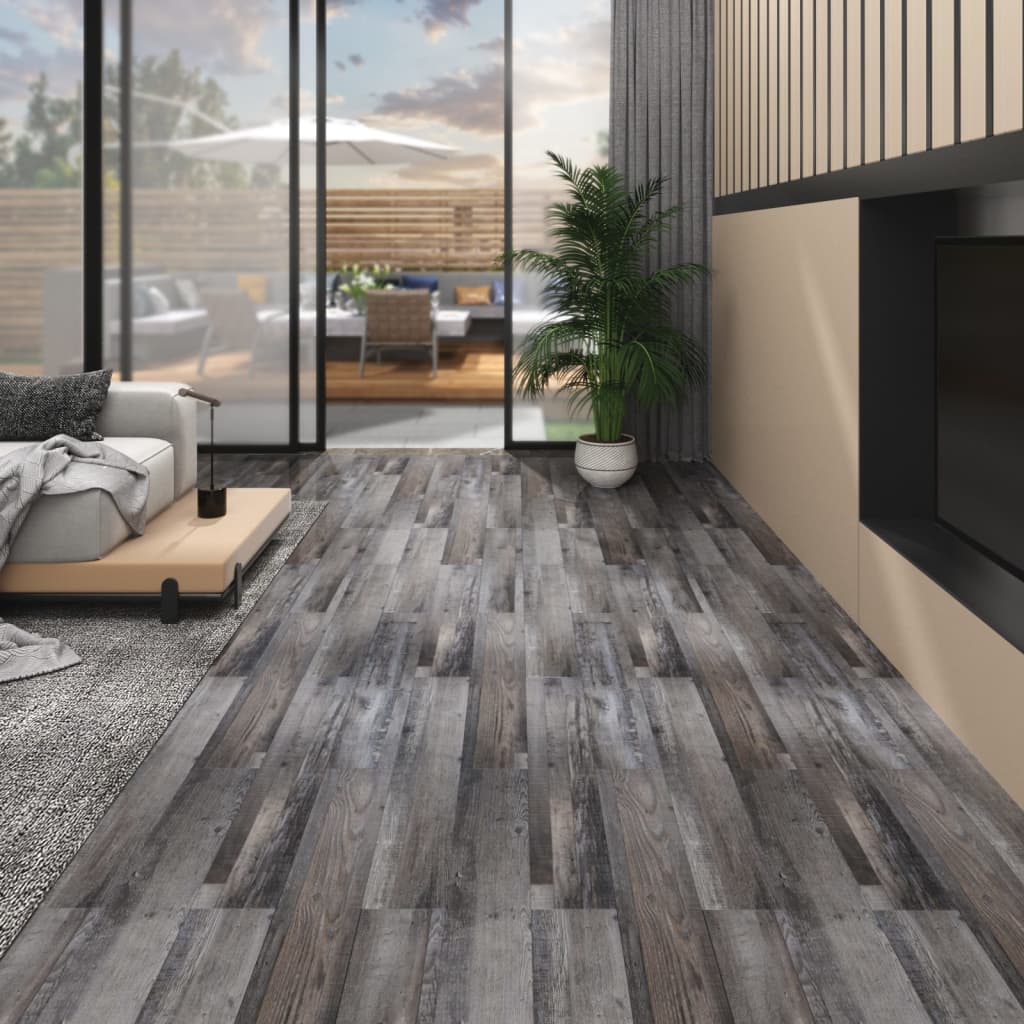 Vidaxl Floorboards Ikke-selvklæbende 5,26 m² 2 mm PVC Industrial Wood