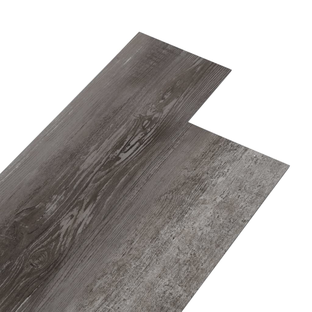 Planches de plancher vidaxl non auto-adhésives 5,26 m² 2 mm en PVC Bois rayé