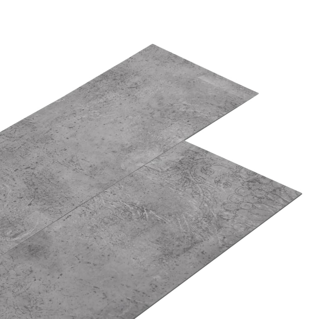 Tablas de piso Vidaxl no adhesivo de 4.46 m² 3 mm PVC Cement Brown