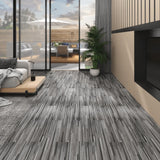 Vidaxl Floorboards Ikke-selv-klæbende 4,46 m² 3 mm PVC Striped Gray