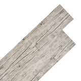 Planches de plancher vidaxl non auto-adhésives 4,46 m² 3 mm en PVC gris clair