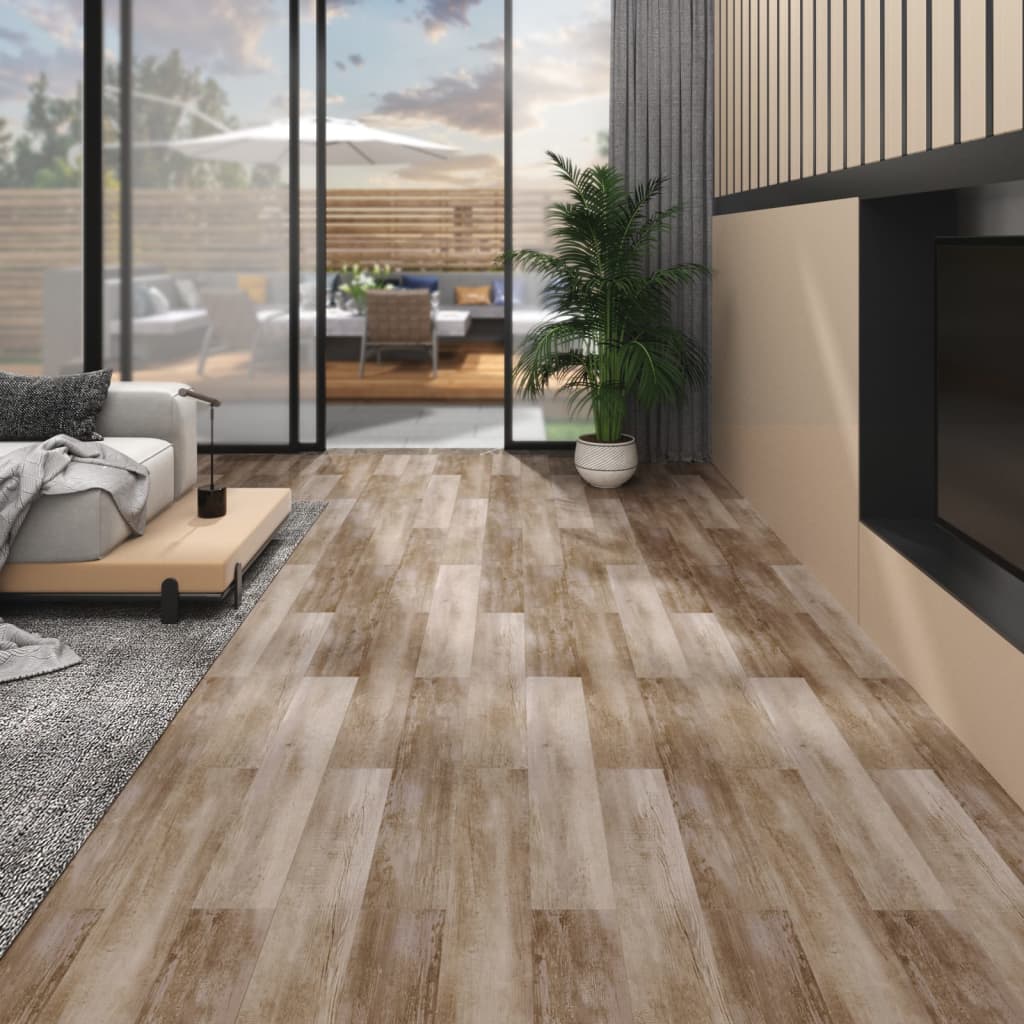 Vidaxl golvbrädor självhäftande 5,02 m² 2 mm PVC Woodwash