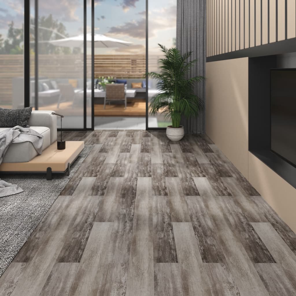 Vidaxl talne plošče samopreživ 5,02 m² 2 mm PVC Matt Wood Brown