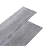 Vidaxl podłogowe płyty samozadowolenia 5,02 m² 2 mm PVC Matt Wood Grey