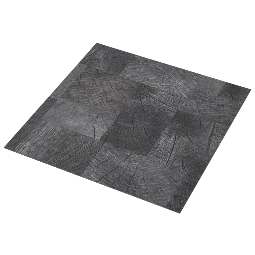 Vidaxl Floorboards Self -adhesive 5.11 m² PVC Wood structure Gray