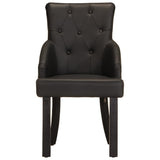 Vidaxl eetkamerstoelen 2 st echt geitenleer zwart
