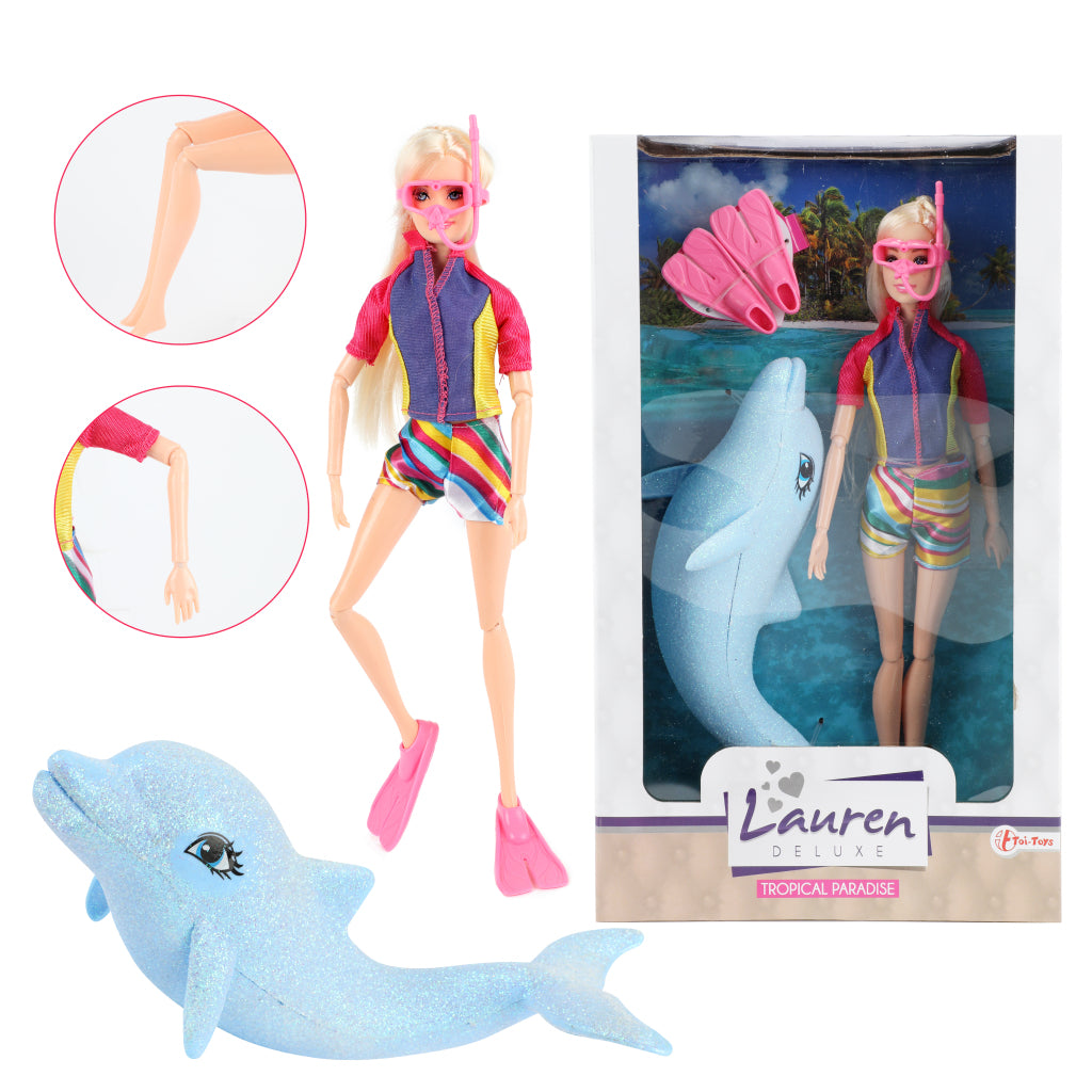 Lauren Teenage Taucher mat Glitter Delfin