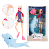 Lauren Teenage Diver med Glitter Dolphin