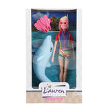 Lauren teenage diver with glitter dolphin