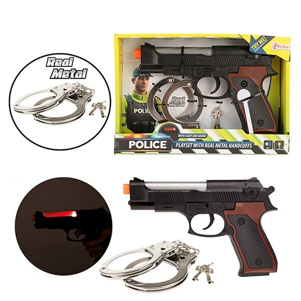 TOI-TOYS POLICIA PLAYE SET CON LUZ Y SONIDO