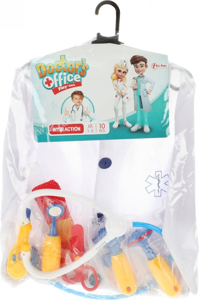 TOI-TOYS REDS Set Doctor Junior Polyester White de 10 piezas de 10 piezas