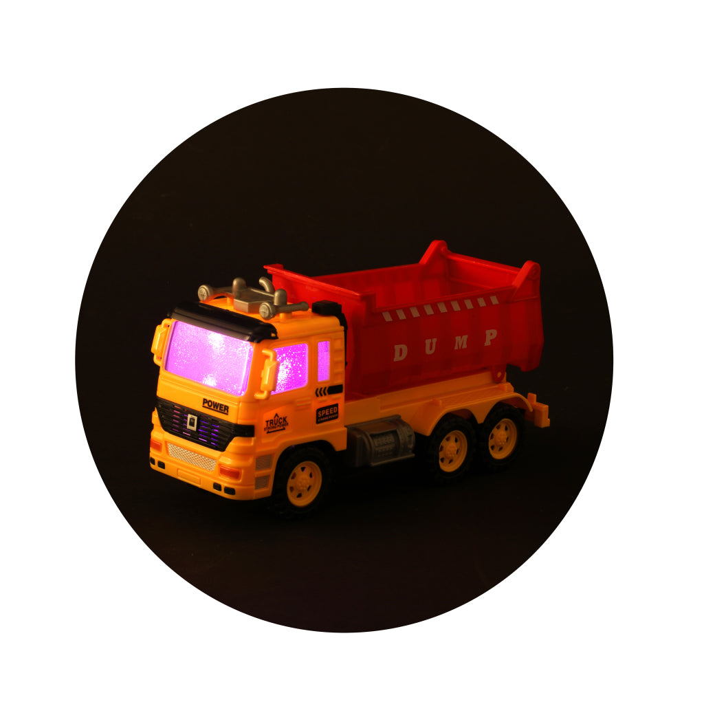 Toi-toys trucks tilt truck with excavator light sound