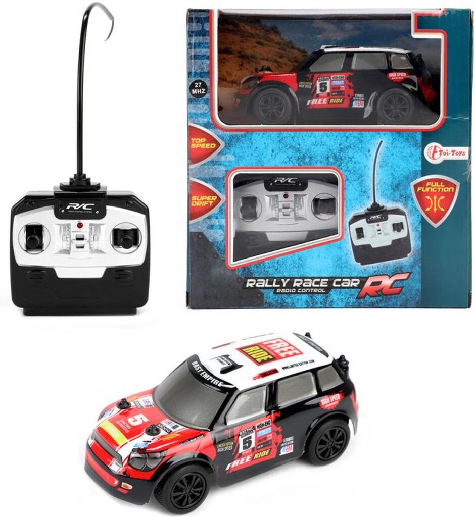 Toi-toys rc rally racauto m land kontrollerbar racerbil