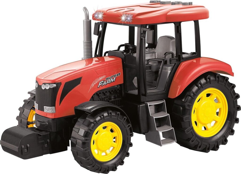 Traktor toi-toys červená se světlem a zvukem