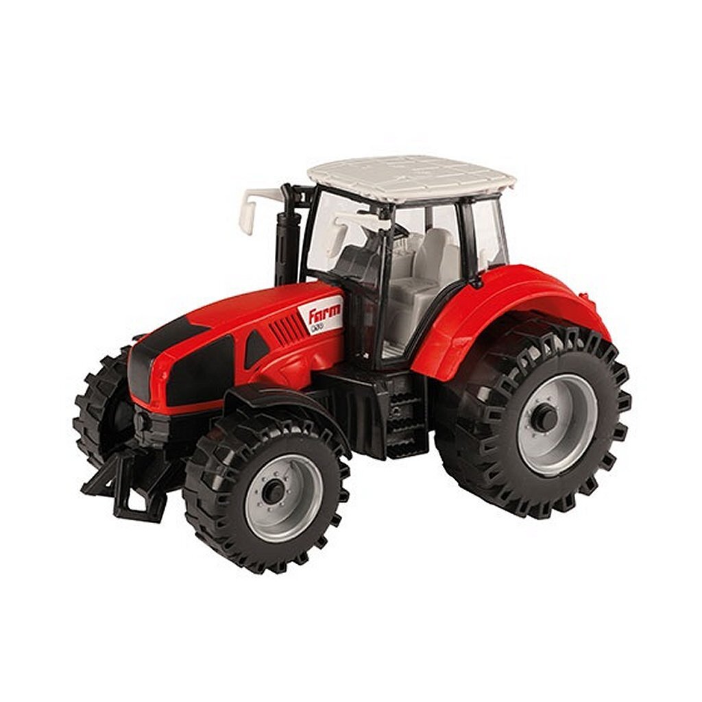 Traktor TOI-TOYS z tarciem czerwony, 19 cm