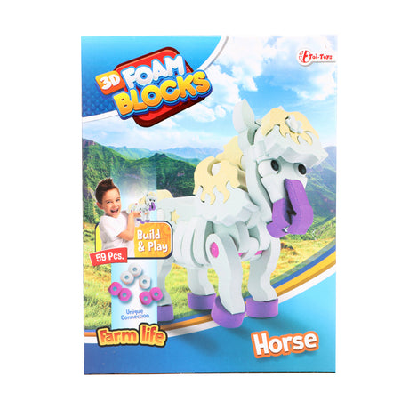 Toi-toys 3D Puzzle Bauschaum Pferd DIY Set s