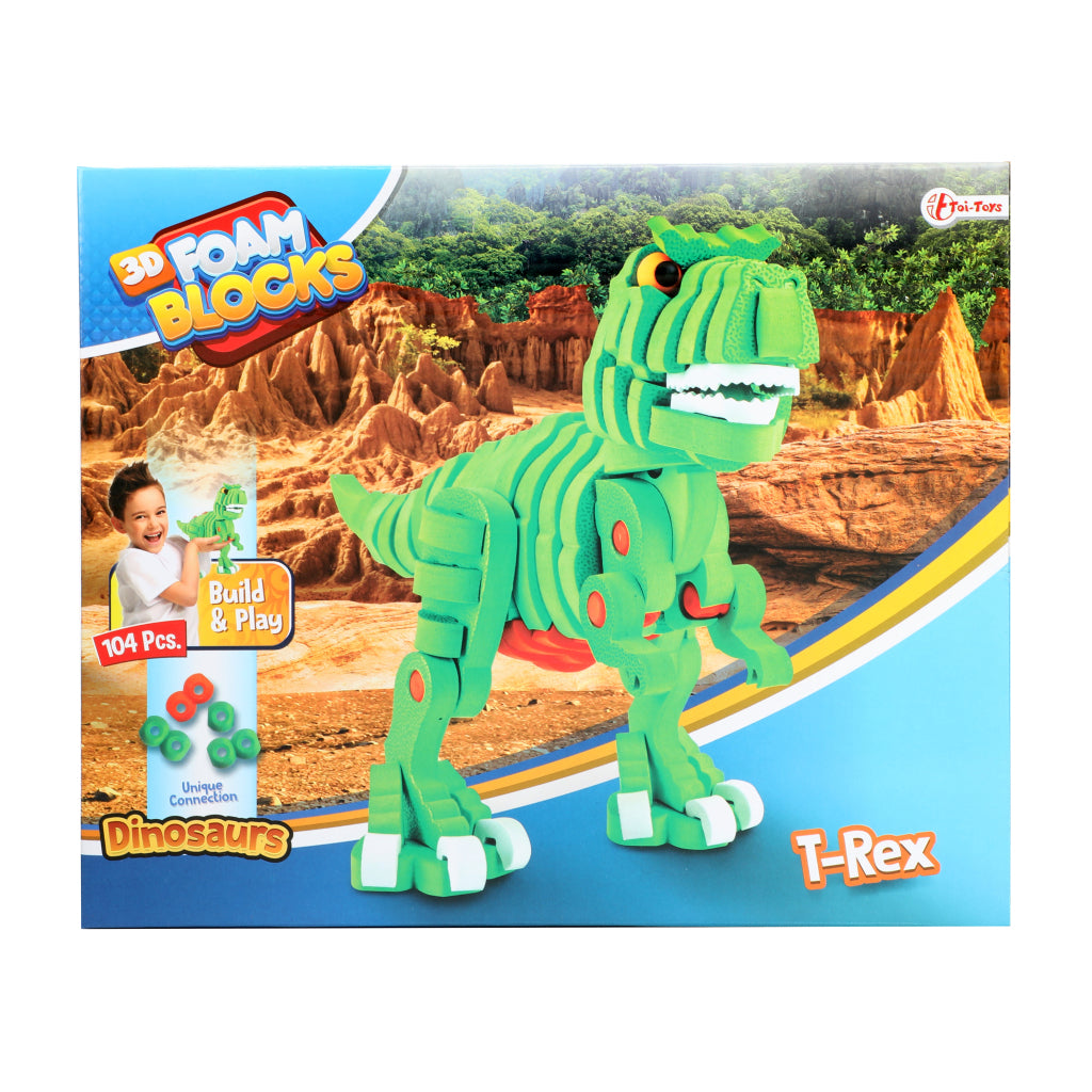 Toi-toys knutselpuzzel dinosaurus 25,8 cm groen 104-delig