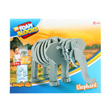 Toi-toys toi-toys 3d puzzel olifant junior 31,5 cm foam grijs 75-delig