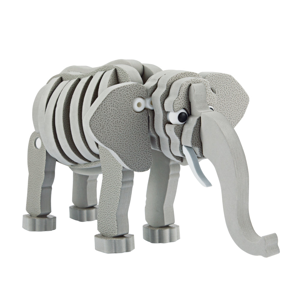 Toi-toys 3d puzzle elephant junior 31,5 cm mousse grise 75 pièces