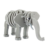 TOI-TOYS 3D Puzzle Elephant Junior 31,5 cm skumgrått 75-stykke