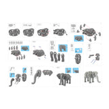 Toi-toys toi-toys 3d puzzel olifant junior 31,5 cm foam grijs 75-delig