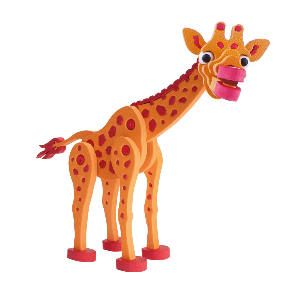 TOI-TOYS 3D Puzzle Giraffe Jurafe 31,5 cm pianka pomarańczowa 104-częściowa