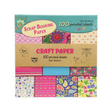 TOI-TOYS Craft Papier Set 100 feuilles imprimées 20x20cm