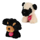 TOI-TOYS Chiens en peluche dans le loft pour chien valise 4 pièces