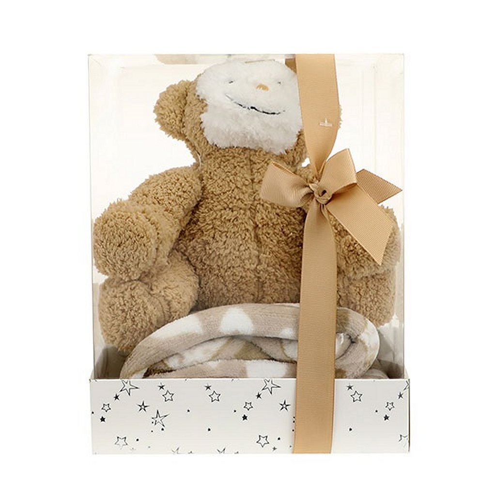 TOI-TOYS PLUCHEN MONKEY + CUDLDY BOCT W CURES COX