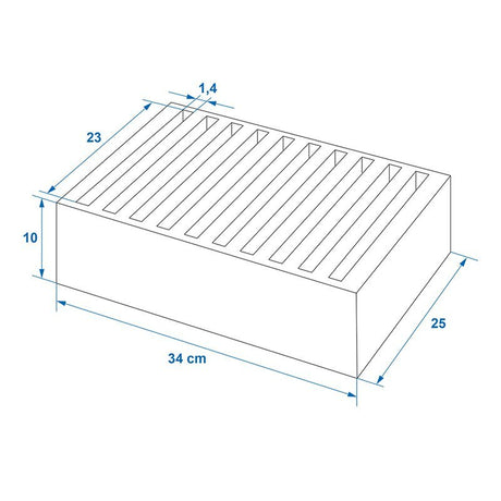 Proplus bordenhouder 34x25x14 cm geschikt voor 10 borden caravan organizer zwart