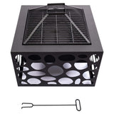 Rotfeuerkamin Mikor mit Grillgrill schwarz