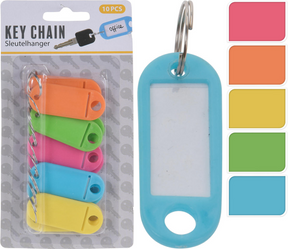 Alco sleutelhanger verwisselbaar etiket 10 stuks assorti