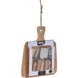 Excellent Houseware Bistro-Käsebrett-Set aus Bambus, 4-teilig