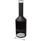 Progarden -Kamin mit Schornstein 134 cm Metall