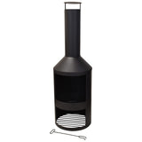Progarden -Kamin mit Schornstein 134 cm Metall
