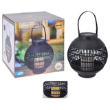 Progarden Lantern mit Kerze Solar führte Rattan Black