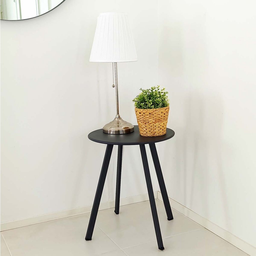 Pro Garden Metal Table 40x49 cm Matt Dark gray