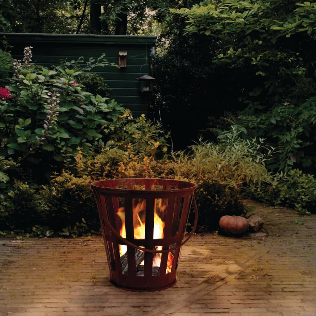 Progarden progarden fire pit with a handle of metal rust -colored